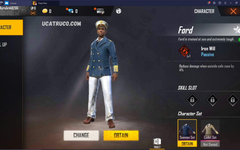 Ford Character in Free Fire